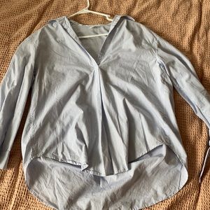 Women’s button down pinstripe top